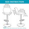 UEMIS Stretch Bar Stools Covers Pub Chair Dining Room Slipcover Seat for Stools Outdoor High Back Swivel Bar Stool Chair Slip Covers Removable Slipcover for Counter Chair Protector 2PCS C view 4