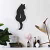 for Creative Wall Clock Naughty for Cat Wag Tail Clocks Quiet Swinging Clock for Home Bedroom Living Room Decoration Clo Swinging Tail Cat Clock view 3