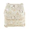 47th & Main Shell Basket Square Woven Bamboo Storage Box with Lid, 5" x 4.5", White view 1