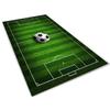 Kids Rug Soccer Field Rug Football Carpet Playmat Fun Sports Area Rugs with Anti Skid Rubber Backing for Boys Children's Bedroom Playroom Living Room Nursery Green 3X5ft/90X150CM view 1