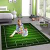Kids Rug Soccer Field Rug Football Carpet Playmat Fun Sports Area Rugs with Anti Skid Rubber Backing for Boys Children's Bedroom Playroom Living Room Nursery Green 3X5ft/90X150CM view 2