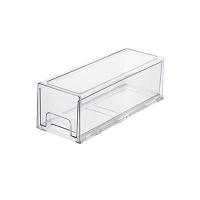 2 Pack Stackable Refrigerator Organizer Bins with Pull-out Drawer, for Freezer, Cabinet, Kitchen, Pantry Organization (Size : 33.5x11.5x12cm)
