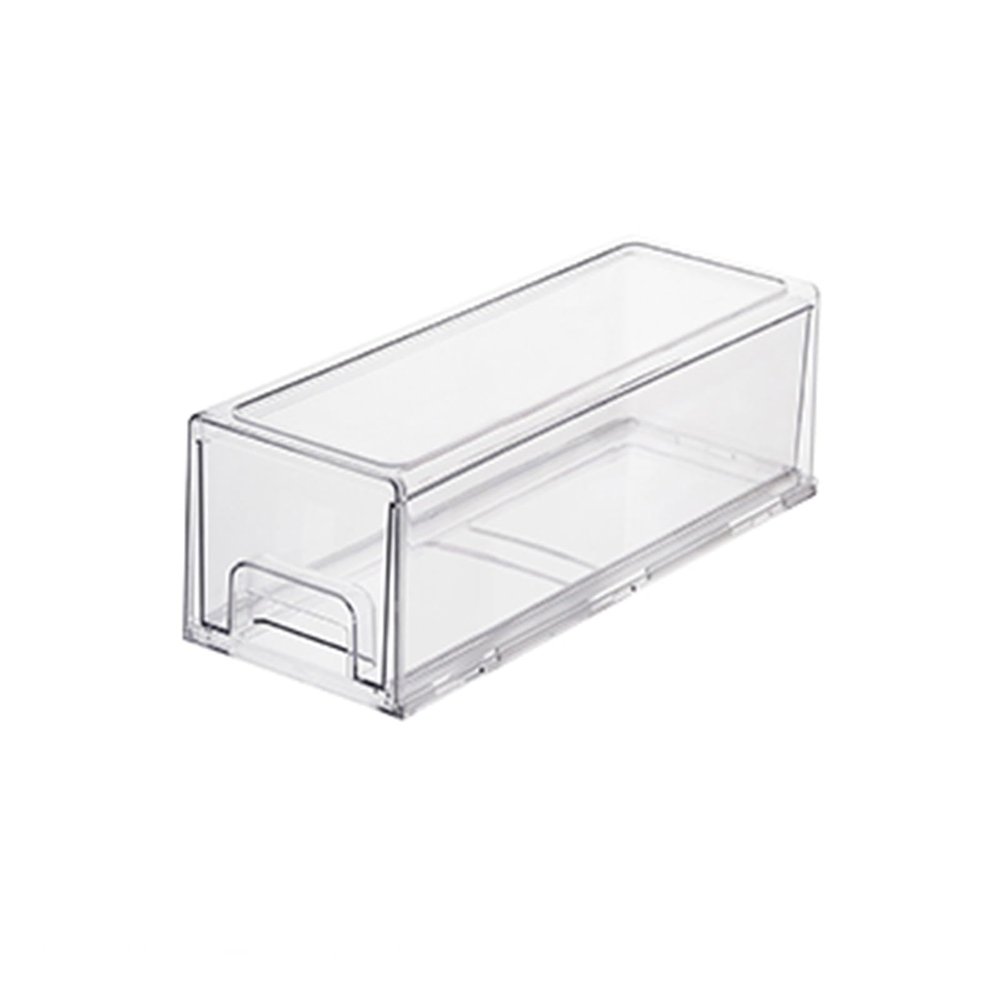 2 Pack Stackable Refrigerator Organizer Bins with Pull-out Drawer, for Freezer, Cabinet, Kitchen, Pantry Organization (Size : 33.5x11.5x12cm)