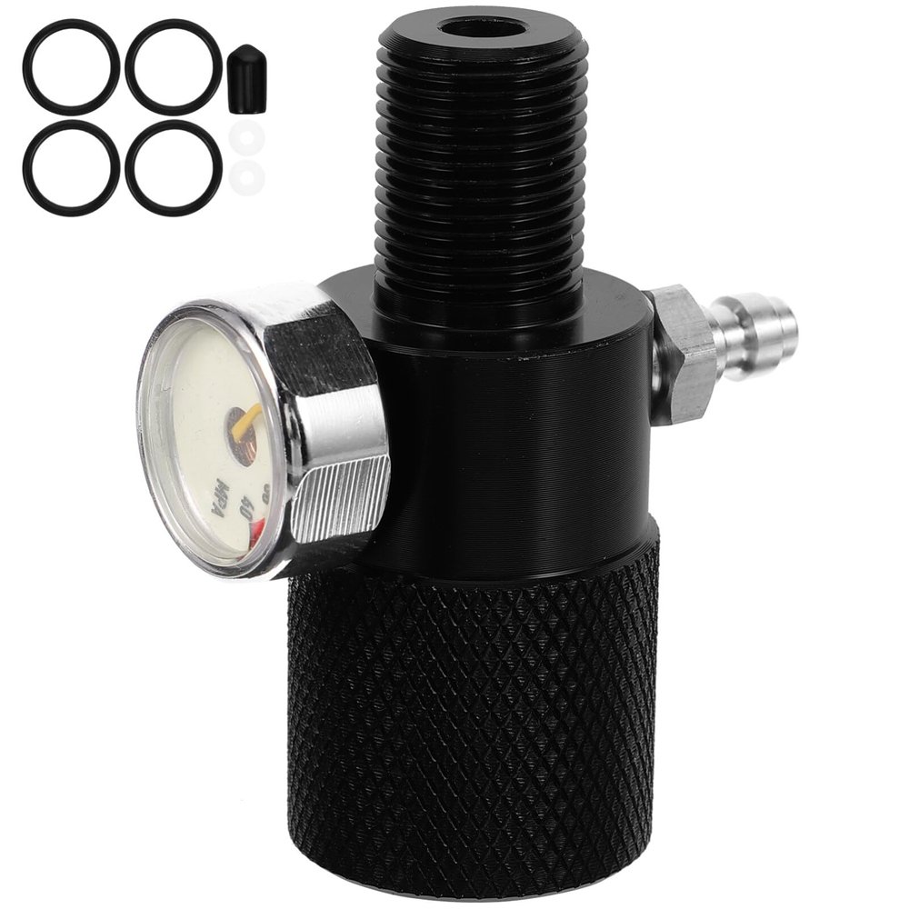 OSALADI Regulator Converter 40mpa Inflation Adapter with Pressure Gauge for