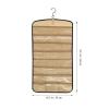 ABOOFAN Home Decor Hanging Jewelry Organizer Storage Roll with Hanger Necklace Holder Earring Ring Hanger Jewelry Bag Travel Storage Roll Black Hanging Jewelry Organizer Bag view 2