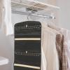 ABOOFAN Home Decor Hanging Jewelry Organizer Storage Roll with Hanger Necklace Holder Earring Ring Hanger Jewelry Bag Travel Storage Roll Black Hanging Jewelry Organizer Bag view 3