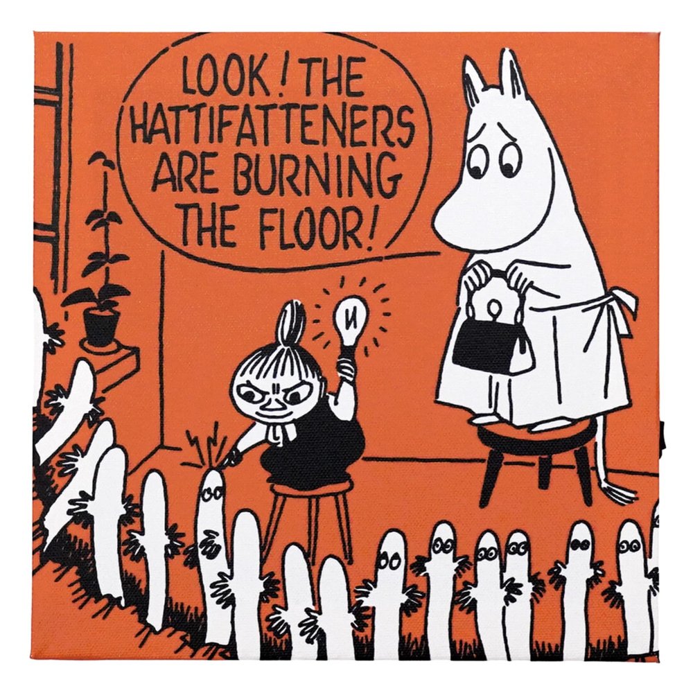 Toyo Case LED Canvas Art Moomin Series W 7.9 x D 1.0 x H 7.9 inches (20 x 2.5 x 20 cm) LCA-MMN with Sound Sensors (RED)