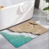 YESOF66 Summer Diatomaceous Earth Bath Mat Bathtub Mat, Life is Better at The Beach Quick Dry Non-Slip Diatomite Mud Bathroom Floor Rugs for Bath Tub Kitchen Absorbent Pad, 18x30 Inch view 1