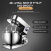 5.5l Capacity Lightweight & Powerful Mixer,6-speed Kitchen Food Stand Mixer With Timer,600w Cream Egg Whisk Splash-proof (Color : Stainless steels, Size : 220V) view 4