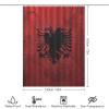 Albanian Flag Shower Curtain with Hooks Beautiful Bathroom 55x72Inch140x183cm view 2