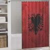 Albanian Flag Shower Curtain with Hooks Beautiful Bathroom 55x72Inch140x183cm view 3