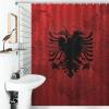 Albanian Flag Shower Curtain with Hooks Beautiful Bathroom 55x72Inch140x183cm view 4