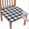 Savannan Dining Room Chair Cover,Country Rural Style Navy Blue and White Buffalo Check Gingham Elastic Stretch Chair Slipcovers Super Fit Desk Seat Cover Removable Kitchen Chair Set of 2 view 1