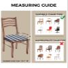Savannan Dining Room Chair Cover,Country Rural Style Navy Blue and White Buffalo Check Gingham Elastic Stretch Chair Slipcovers Super Fit Desk Seat Cover Removable Kitchen Chair Set of 2 view 3