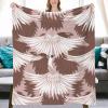 Yinrune Swan Bird Blankets Pink Tassel White Throw Blanket Fuzzy Blanket Super Soft Warm Coral Fleece Blanket for Couch Bed Sofa Cover Chair Great Gift for Friend Men Women 40x50 view 1