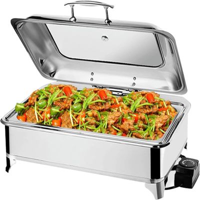 9L Commercial Food Warmer, Electric Chafing Dishes for Buffet, Buffet Servers and Warmers with Adjustable Temperature for Kitchen and Dining