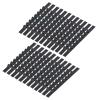 uxcell 100Pcs Non-Slip Hanger Grips Silicone Adhesive Clothes Hanger Strips for Wood Plastic Hangers, Black (2.76" x 0.25") view 1