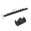 uxcell 100Pcs Non-Slip Hanger Grips Silicone Adhesive Clothes Hanger Strips for Wood Plastic Hangers, Black (2.76" x 0.25") view 2