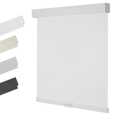 HOTSOON Light Filtering Roller Shades for Windows Cordless Solar Roller Blinds 5% Openness with Cassette Valance Sheer and Glare Reduce Window Shades for Home Office Living Room, White, 21" W x 80" H
