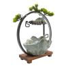 Tabletop Water Fountains Indoor Waterfall with Mist LED Indoor Water Fountains for Meditation with Fake Plants Feng Shui Decor for Good Luck Wealth in Living Room Bedroom Yoga Room (Horse Style) view 4