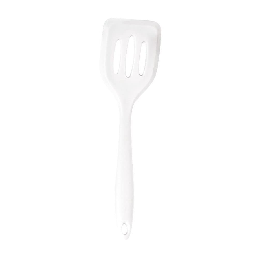 1PCS Cooking Spatula,Silicone Turne Egg Fish Frying Pan Scoop Fried Shovel Spatula for Kitchen Accessories(White)