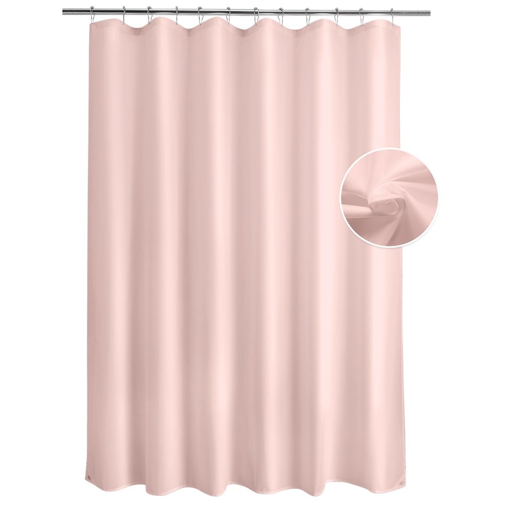 Titanker Waterproof Shower Curtain Liner Fabric, Blush Pink Shower Curtain Liner with Magnets, Cloth Shower Liner Soft, Lightweight, Machine Washable, 70 x 72 Inches