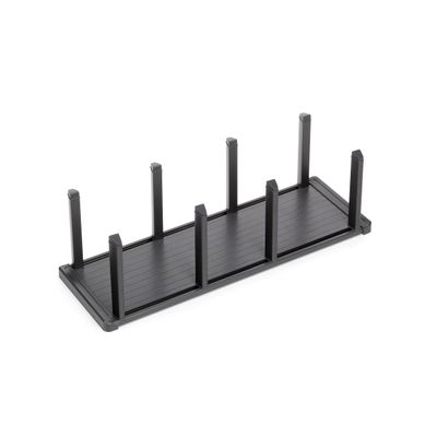 Emuca - vertical plate holder for drawer, 159x468 mm (6,2x18,4 inch), Anthracite grey, Aluminium and Plastic