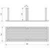 Emuca - vertical plate holder for drawer, 159x468 mm (6,2x18,4 inch), Anthracite grey, Aluminium and Plastic view 2