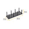 Emuca - vertical plate holder for drawer, 159x468 mm (6,2x18,4 inch), Anthracite grey, Aluminium and Plastic view 3