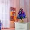 24inch Green Fiber Optic Christmas Tree,Prelit Artificial Tabletop Christmas Tree,Star,Butterfly and Ball Ornaments for Best Holiday Home Decorations,2 Foot view 2