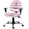 Futuregrace Office Chair Cover Pink Nautical Anchor Geometric Stripes Pattern Computer Chair Covers Stretch Desk Chair Slipcover Protector Removable Washable Seat Cover fot Office Chair view 1