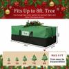 Christmas Tree Storage Bag - Fits Up 8 Ft Tall Artificial Trees - Heavy Duty Holiday Storage bag with Durable Reinforced Handles & Zipper & Transparent Pocket - 600D Oxford Container, Green view 3