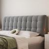 ZZYK Large Headboard Pillow,Wall Mounted Rectangle Headboard Reading Pillow,Wedge Pillowboard Headboard Support Upholstered Bed Backrest Bedside Bolster,Gray1,California King/71x23x4In view 1