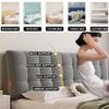 ZZYK Large Headboard Pillow,Wall Mounted Rectangle Headboard Reading Pillow,Wedge Pillowboard Headboard Support Upholstered Bed Backrest Bedside Bolster,Gray1,California King/71x23x4In view 2