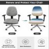 Futuregrace Office Chair Cover Blue Khaki Gradient Computer Chair Covers Stretch Desk Chair Slipcover Protector Removable Washable Seat Cover fot Office Chair view 2
