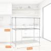Catalina Creations EFINE 3-Shelf Shelving Unit Unit with 3-Shelf Liners,Adjustable Storage Shelves,Heavy Duty Organizer Wire Shelving Rack for Pantry Closet Kitchen Basement view 4