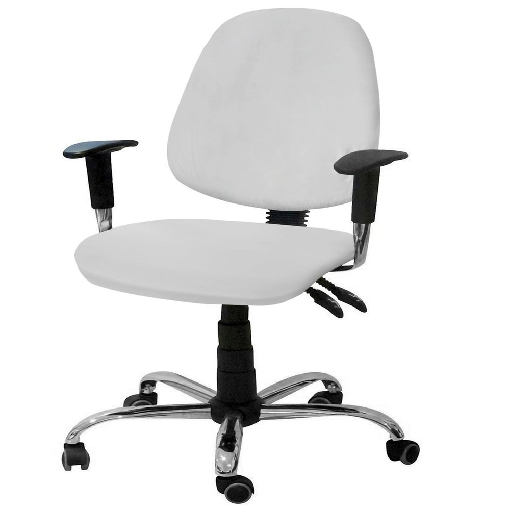 Futuregrace Office Chair Cover Solid Color Light Gray Computer Chair Covers Stretch Desk Chair Slipcover Protector Removable Washable Seat Cover fot Office Chair