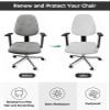 Futuregrace Office Chair Cover Solid Color Light Gray Computer Chair Covers Stretch Desk Chair Slipcover Protector Removable Washable Seat Cover fot Office Chair view 2