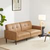 CHITA Mid-Century Sofas Furniture 73.2''W Faux Leather Sofa Couch Sets for Living Room Apartment, Cognac Brown view 3