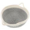 Cabilock Woven Storage Basket Lid Cotton Rope Laundry Basket Wicker Home Organizer view 1