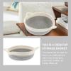 Cabilock Woven Storage Basket Lid Cotton Rope Laundry Basket Wicker Home Organizer view 2
