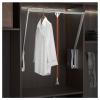 Adjustable Wardrobe Clothes Rail - Pull Down Hanger Bar, Steel Sliding Trouser Rack Rod, Pull-Down Clothes Organizer With Soft Slides, Easy Install Wardrobe Organizer, Fits Most Wardrobes ( Color : A view 3