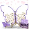 Butterfly Quinceanera Guest Book Alternative, Wooden Heart Drop Box Frame view 1