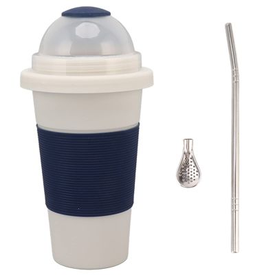 Quick Frozen Smoothies Cup,Slushie Maker Cup,Double Insulated Layer Slushie Maker Cup Homemade Milk Shake Ice Cream Maker for Beverage Party