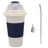 Quick Frozen Smoothies Cup,Slushie Maker Cup,Double Insulated Layer Slushie Maker Cup Homemade Milk Shake Ice Cream Maker for Beverage Party view 1