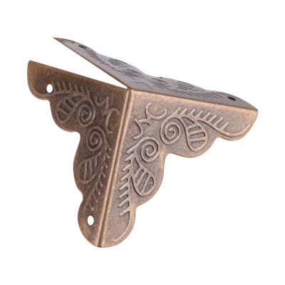 MOUMOUTEN Vintage Decorative Corner Protectors, 12pcs Furniture Guard, Metal Decorative Corner, Cover Guard for Metal Wooden Box Jewelry Gift(Bronze)