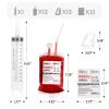 UNIMEIX 30 Pack Halloween Blood Bags for Drinks, Fake Blood Drink Pouches Reusable Juice Drink IV Bag for Vampire Party Theme Party Halloween Decoration view 3