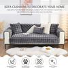 Sofa Slipcover Corner 3/2/1/4 Seater Sofa Cover, Non-Slip Sofa Cover, Luxury Rabbit Plush Sofa Covers, Super Soft Faux Fur Furniture Protector for Sectional Couch (Grey,70x90cm) view 2
