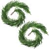 Jutom 2 Pcs,60 Inches Christmas Real Touch Norfolk Pine Garlands Artificial Greenery Faux Christmas Norfolk Pine Garlands for Holiday Seasonal Indoor Home Decor Mantle view 1