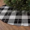 Xmas Tree Skirts Ornaments,Black White Gingham Buffalo Check Plaid Xmas Tree Mat for Holiday Party Indoor Outdoor Home Decorations 48inch view 2